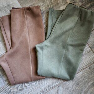 LOFT Petite Faux Suede Leggings